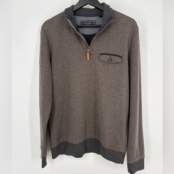 Ted Baker London Quarter-zip Pullover Sweater - Picture 3 of 9